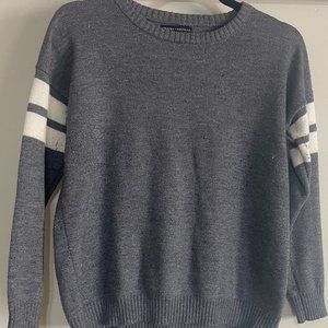 Brandy Melville: Grey/White Sport Knit Cardigan